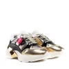 Pinko Metallic Olivo Shoes To Rock Black And Gold Sneakers