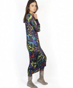 Pleats Please Issey Miyake Long Sleeve Dress Confetti
