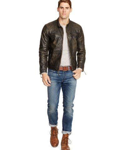 Polo Ralph Lauren Distressed Leather Jacket