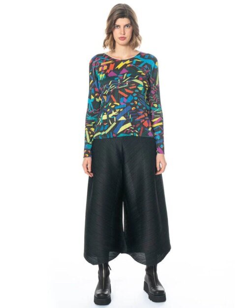 Pleats Please Issey Miyake Confetti Graphic-Print Woven Top