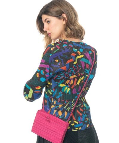 Pleats Please Issey Miyake Confetti Graphic-Print Woven Top