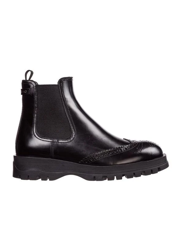 Prada Leather Ankle Boots Booties Brogue