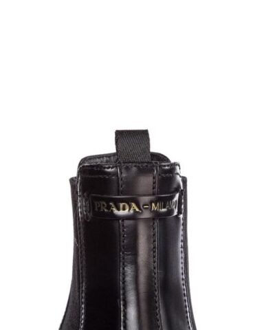 Prada Leather Ankle Boots Booties Brogue