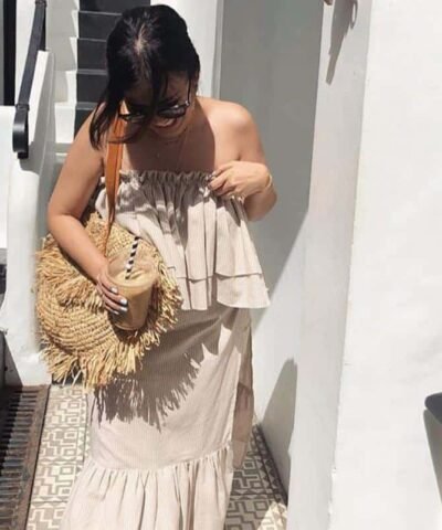 Women's Spike Paper Rattan Shoulder Bags