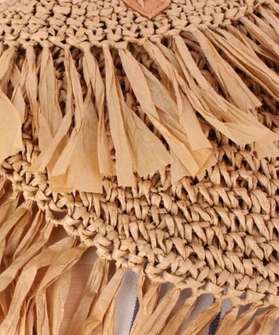 Women's Spike Paper Rattan Shoulder Bags