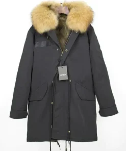 Ice Bear Natural Faux Fur-Trim Puffer Coat
