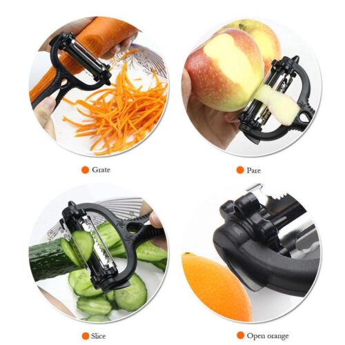 Multifunctional 360 Degree Rotary Vegetable & Fruit Peelers