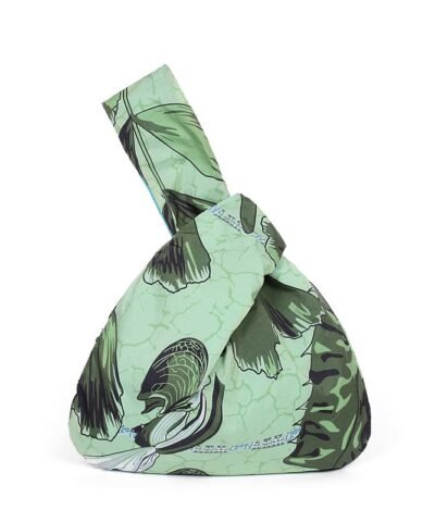 Zuo Japanese Multicolor Print Mini Portable Knot Wrist Bag