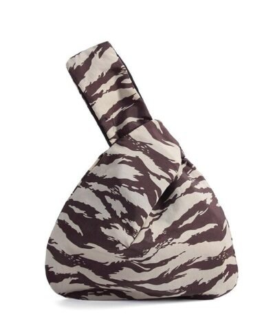 Zuo Japanese Multicolor Print Mini Portable Knot Wrist Bag