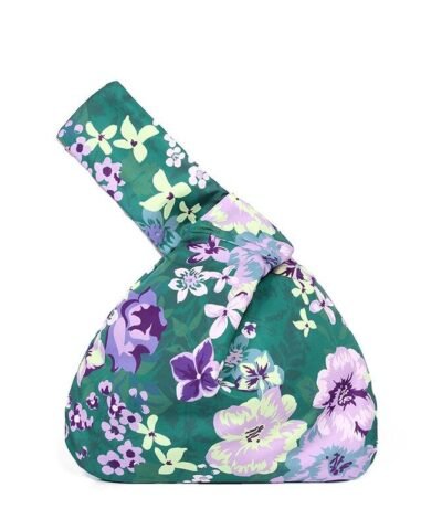 Zuo Japanese Multicolor Print Mini Portable Knot Wrist Bag
