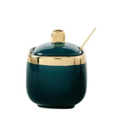 Zuo Luxury Emerald Ceramic Triple Condiment Bowl Set