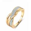 Giemi Crystal Gold-Color Cubic Zirconia Promise Ring