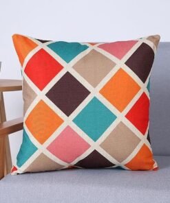 Geometric Cushion Cover Decorative Throw Pillows, 18" x 18"