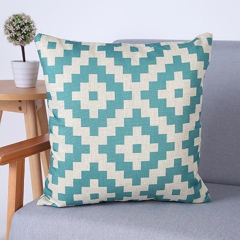 Colorful Geometric Cushion Cover Decorative Throw Pillows, 18" x 18"