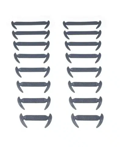 Fashionable 10 Color Lot Elastic Silicone Shoelaces For Men and Women Lacing Shoes