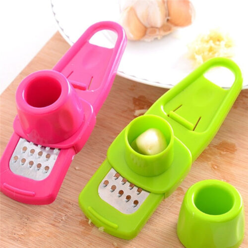 Multi Functional Ginger Garlic Grinding Grater Planer Slicer Cutter Cooking Tool (Random Color)