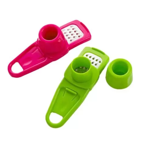 Multi Functional Ginger Garlic Grinding Grater Planer Slicer Cutter Cooking Tool (Random Color)