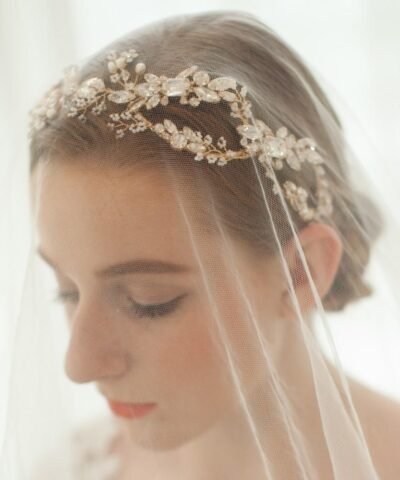 Hersbridal Exquisite Crystal Wedding Headpiece