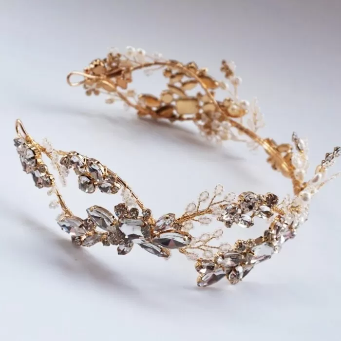 Hersbridal Exquisite Crystal Wedding Headpiece