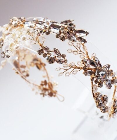 Hersbridal Exquisite Crystal Wedding Headpiece