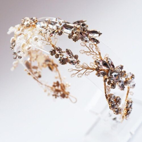 Hersbridal Exquisite Crystal Wedding Headpiece