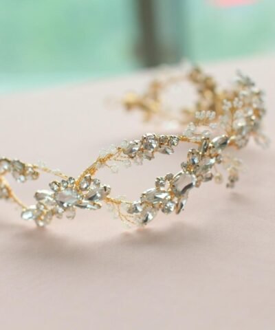 Hersbridal Exquisite Crystal Wedding Headpiece