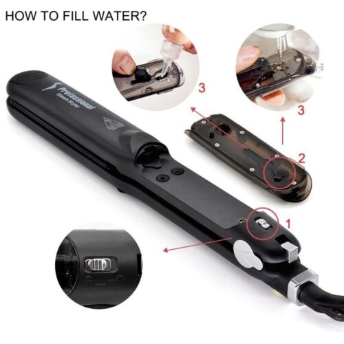 Professional Steam Hair Straightener Ceramic Vapor Hair Flat Iron