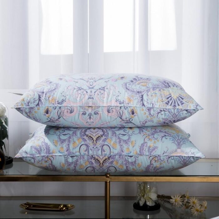 Luxury Paisley Print Cover Soft Down Pillow