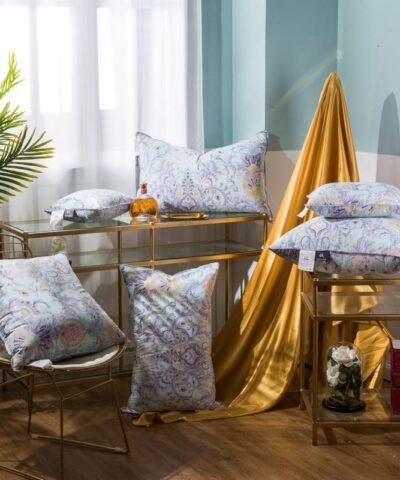 Luxury Paisley Print Cover Soft Down Pillow