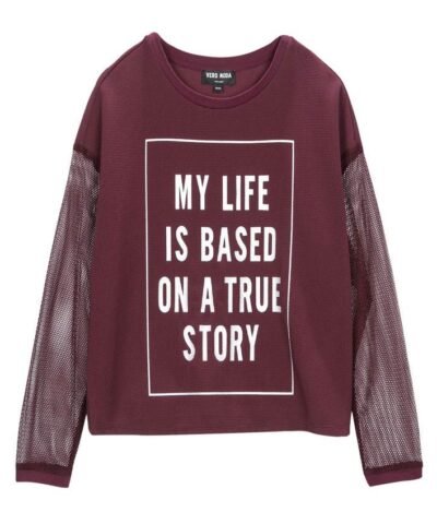 Women's Chiffon Solid Chic Knitted Tees