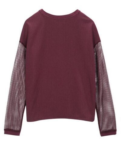 Women's Chiffon Solid Chic Knitted Tees