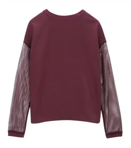 Women's Chiffon Solid Chic Knitted Tees