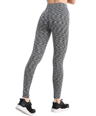 Women's V-Waist Stripe Down Space-Dye Leggings