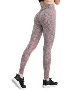 Women's V-Waist Stripe Down Space-Dye Leggings