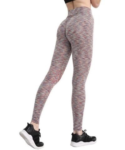 Women's V-Waist Stripe Down Space-Dye Leggings