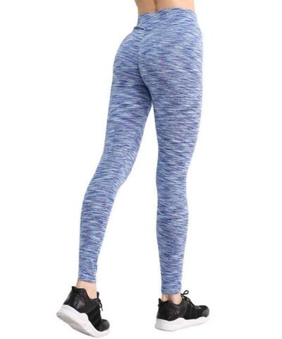 Women's V-Waist Stripe Down Space-Dye Leggings