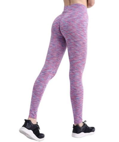 Women's V-Waist Stripe Down Space-Dye Leggings