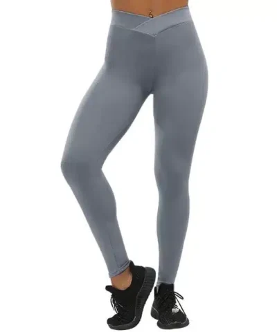 Women's Push Up Polyester V-Waist Leggings