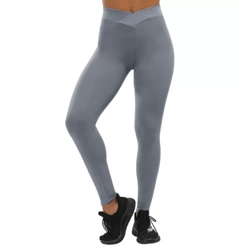 Women's Push Up Polyester V-Waist Leggings