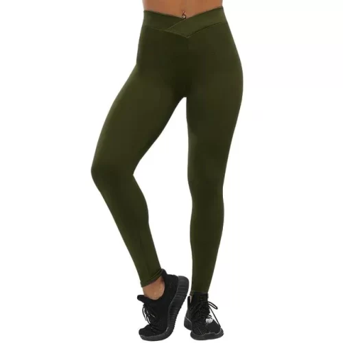 Women's Push Up Polyester V-Waist Leggings