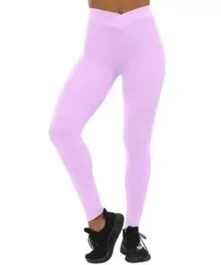 Women's Push Up Polyester V-Waist Leggings