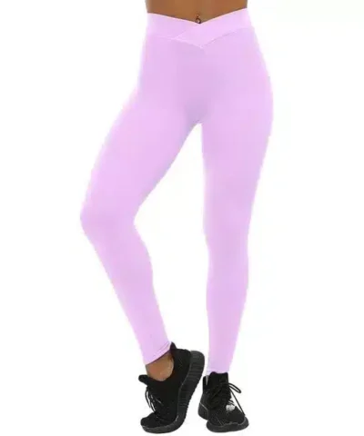 Women's Push Up Polyester V-Waist Leggings