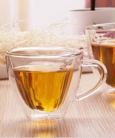 Double Wall Glass Handle Coffee Glasses Cups & Heart Love Shaped Double Wall Glasses Cups
