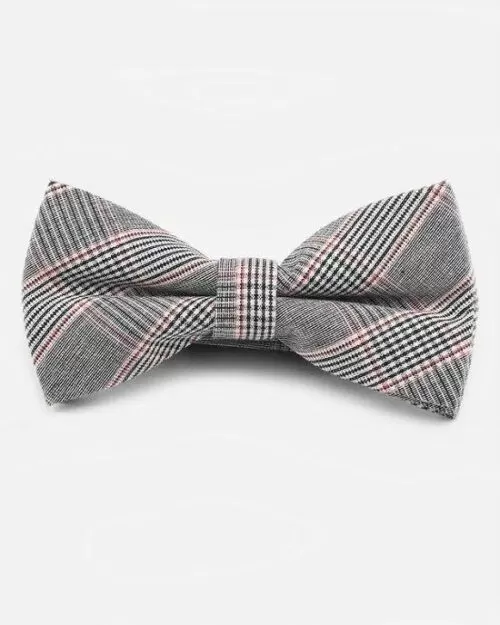 Men's 100% Cotton Designer Plaid Bow Tie