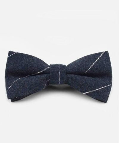 Men's 100% Cotton Designer Skinny Striped Bow Tie