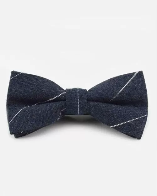 Men's 100% Cotton Designer Skinny Striped Bow Tie