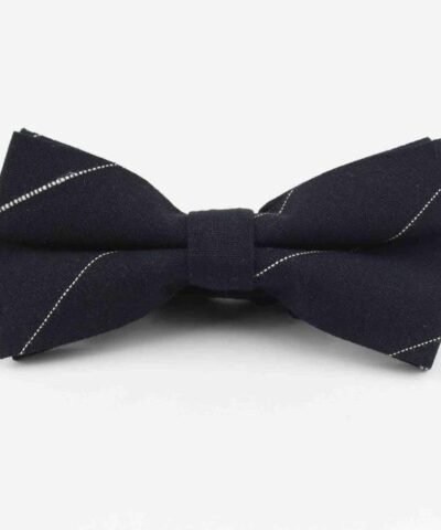 Men's 100% Cotton Designer Skinny Striped Bow Tie