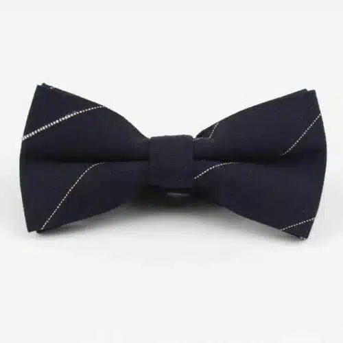 Men's 100% Cotton Designer Skinny Striped Bow Tie