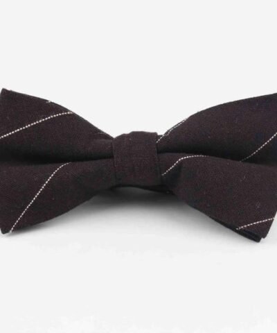 Men's 100% Cotton Designer Skinny Striped Bow Tie