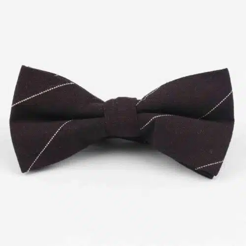 Men's 100% Cotton Designer Skinny Striped Bow Tie